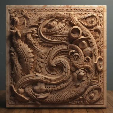 Patterns and decorations stl Argopistes 2 3d model